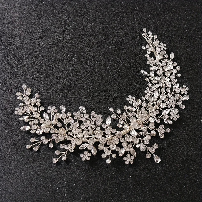 Grande Épingle à Cheveux de Mariage en Cristal – Élégance Lumineuse