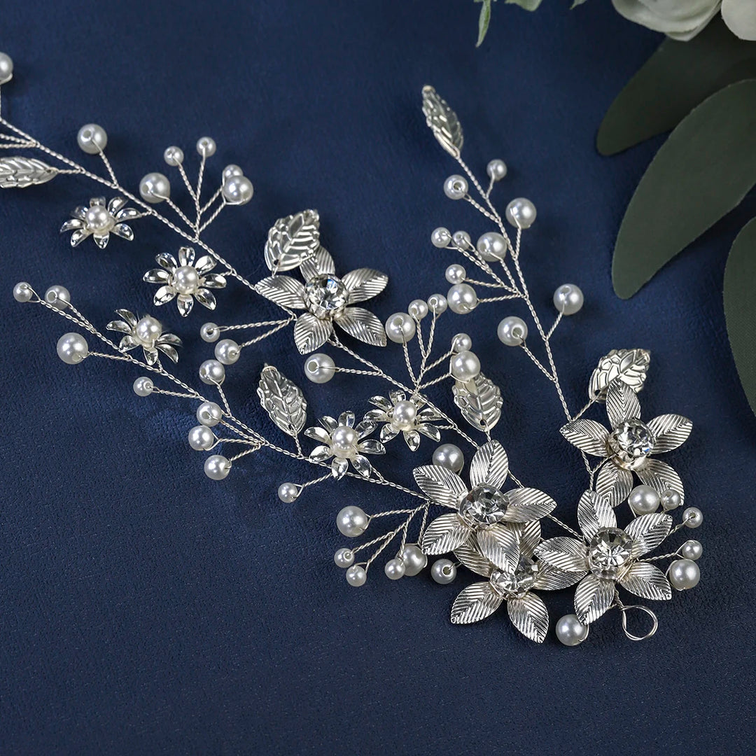 Épingle à Cheveux pour Mariage en Style Bohème Dorée – Élégance Naturelle