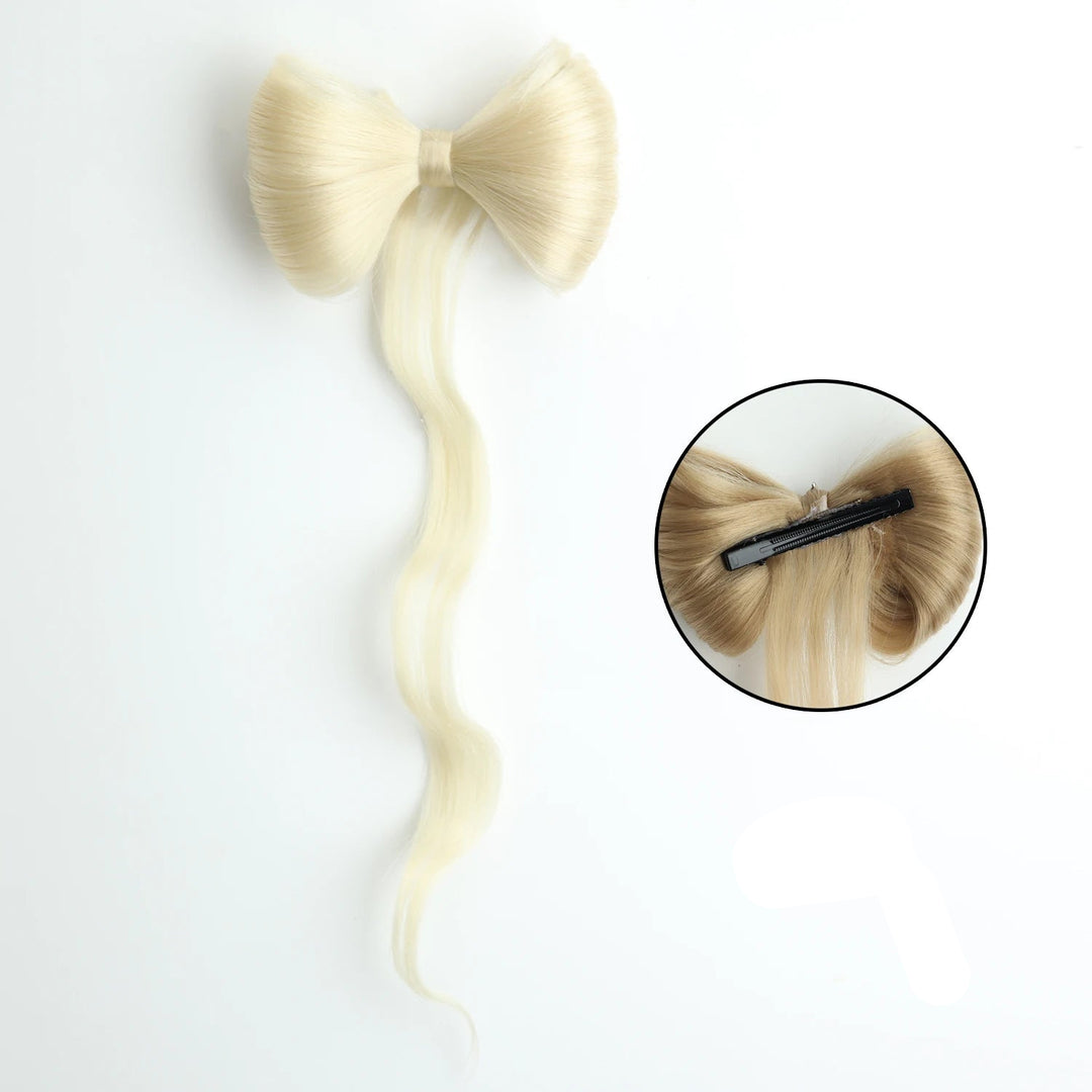 Postiche Cheveux Papillon Nœud - Extension Mèches Ondulées