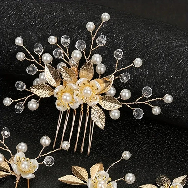 Set de Peignes à Cheveux pour Coiffure de Cérémonie