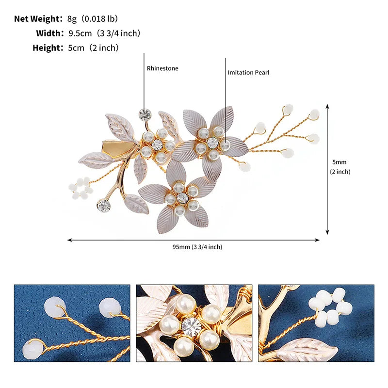 Épingle à Cheveux Mariage Dorée – Élégance Délicate