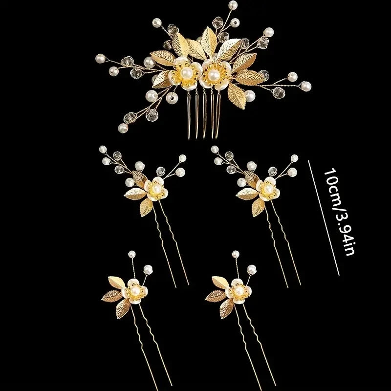 Set de Peignes à Cheveux pour Coiffure de Cérémonie