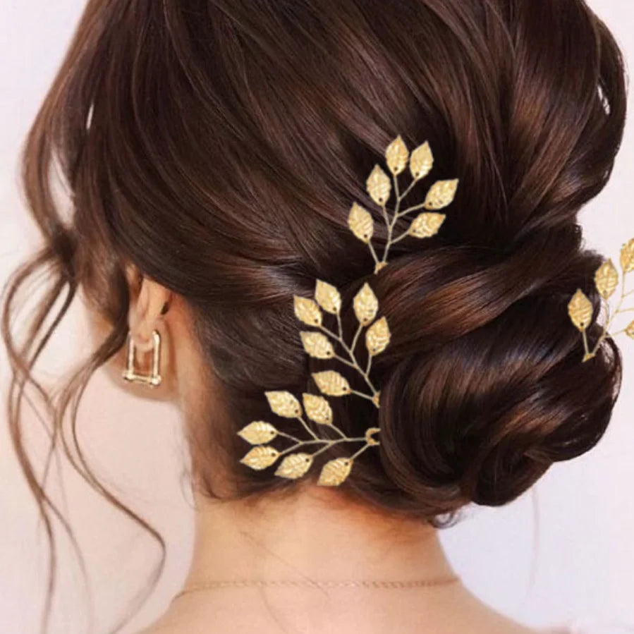 Épingle à cheveux feuille pour mariage bohème