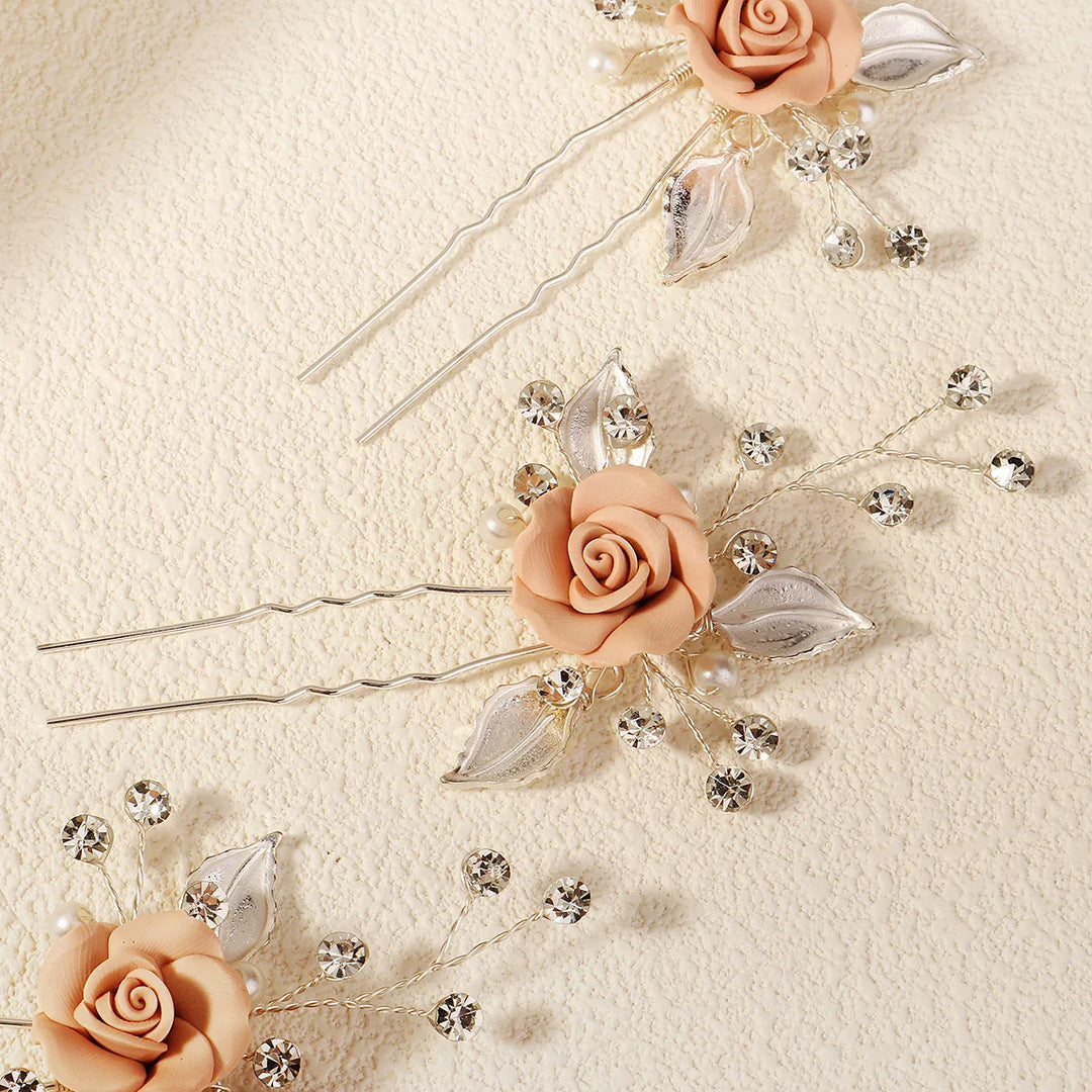 Épingles à Cheveux Décoratifs pour Mariage – Lot de 3