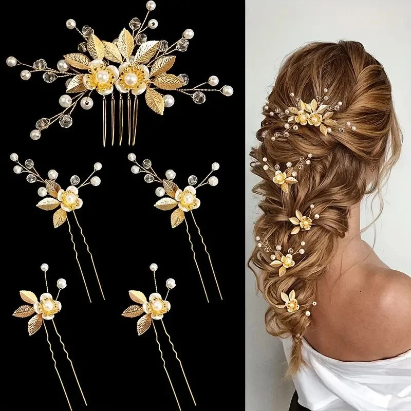 Set de Peignes à Cheveux pour Coiffure de Cérémonie