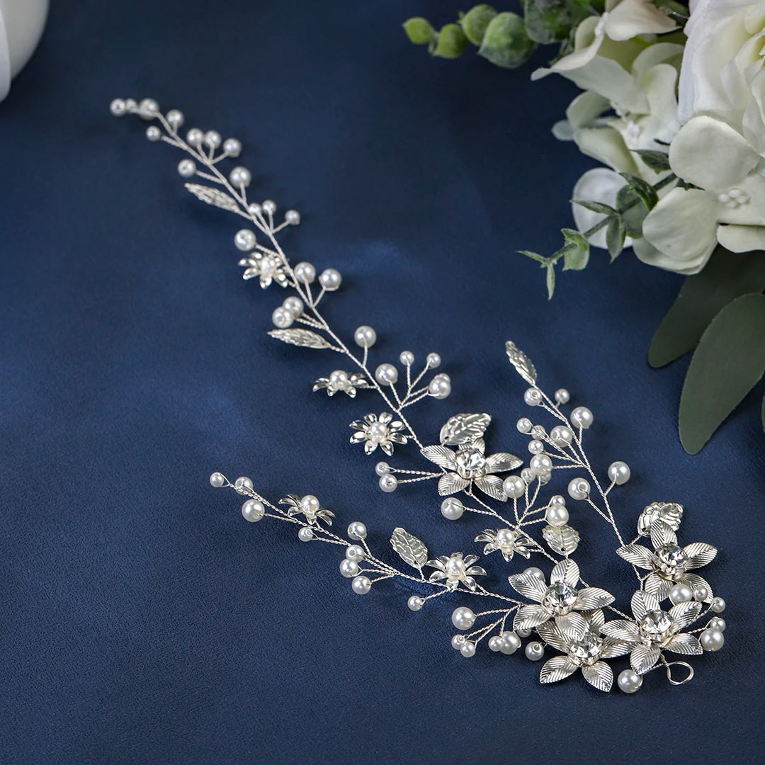 Épingle à Cheveux Mariage Bohème Dorée – Élégance Naturelle
