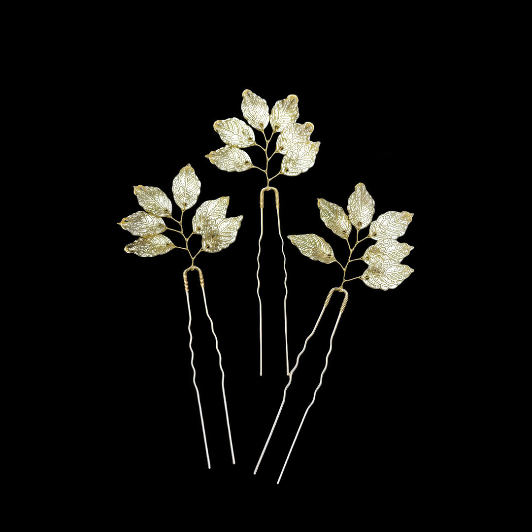 Épingle à cheveux feuille pour mariage bohème