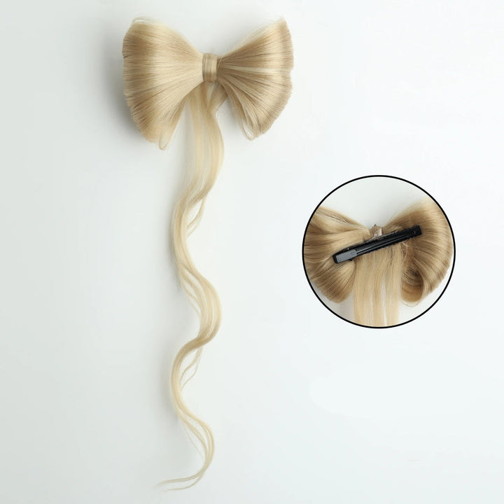 Postiche Cheveux Papillon Nœud - Extension Mèches Ondulées