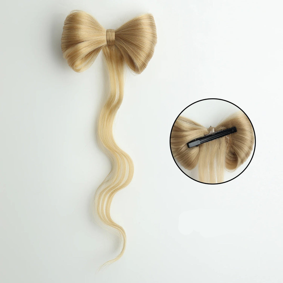 Postiche Cheveux Papillon Nœud - Extension Mèches Ondulées