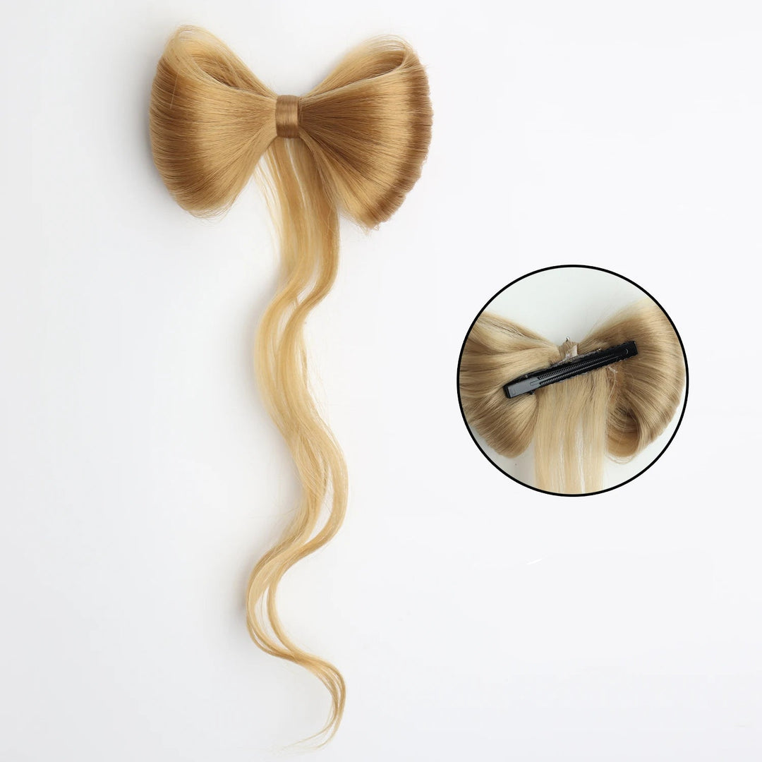 Postiche Cheveux Papillon Nœud - Extension Mèches Ondulées
