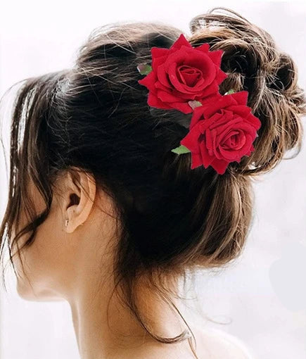 Peigne à Cheveux Fleurs Roses - Frossia