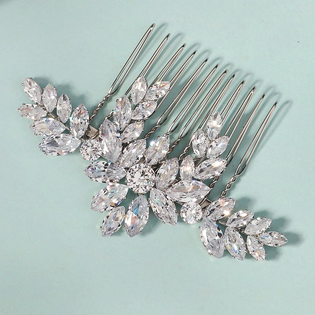 Peigne à Cheveux Cristal pour Chignon de Mariée