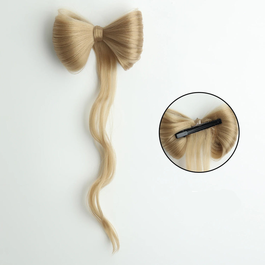 Postiche Cheveux Papillon Nœud - Extension Mèches Ondulées