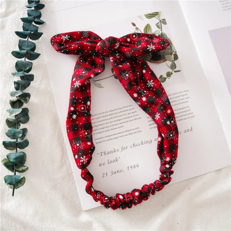 Bandeau Cheveux Noël de couleur rouge | Frossia