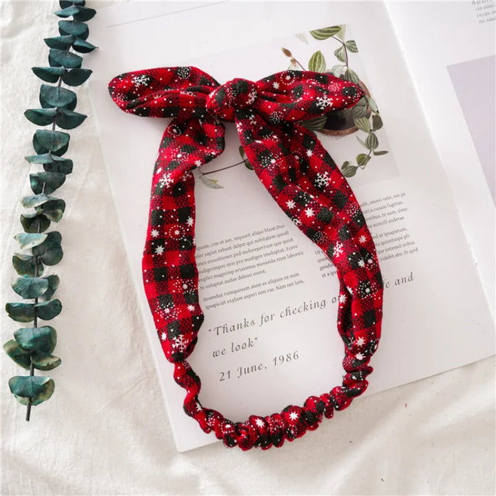 Bandeau Cheveux Noël de couleur rouge | Frossia