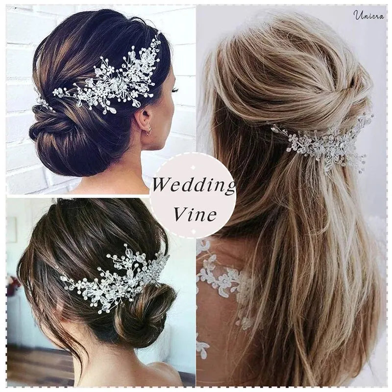 Épingle à Cheveux Longue en Cristal pour Mariage