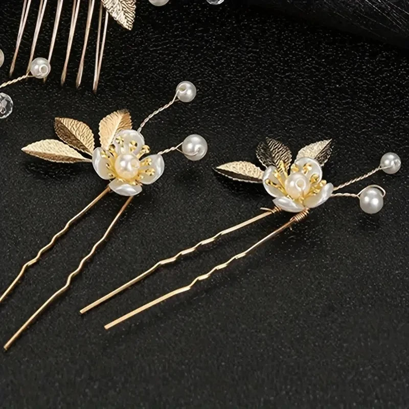 Set de Peignes à Cheveux pour Coiffure de Cérémonie
