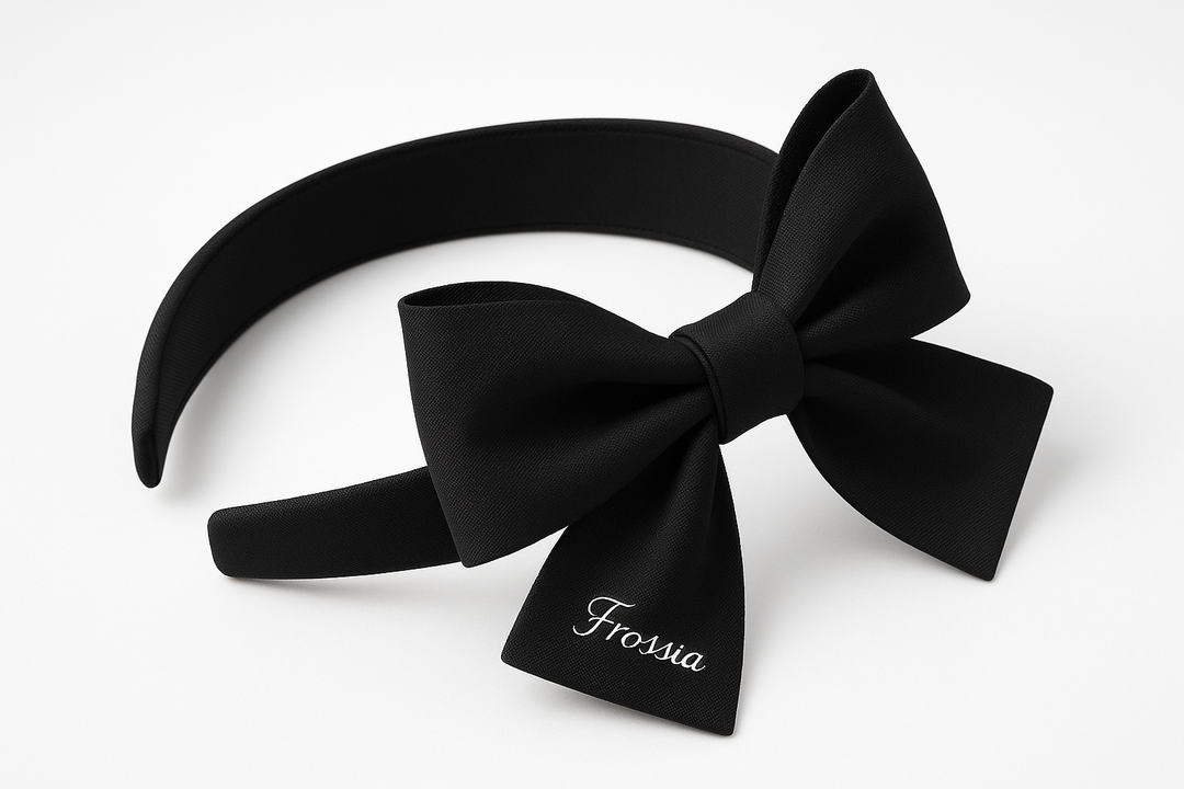 Bandeau Cheveux Noir Nœud - Élégant