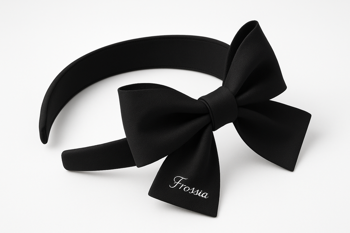 Bandeau Cheveux Noir Nœud - Élégant