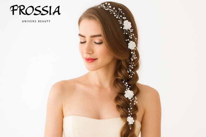 Couronne Fleurs Longue - Style Romantique