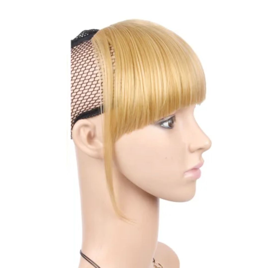 Fausse Frange Blonde Dorée a Clips | Frossia