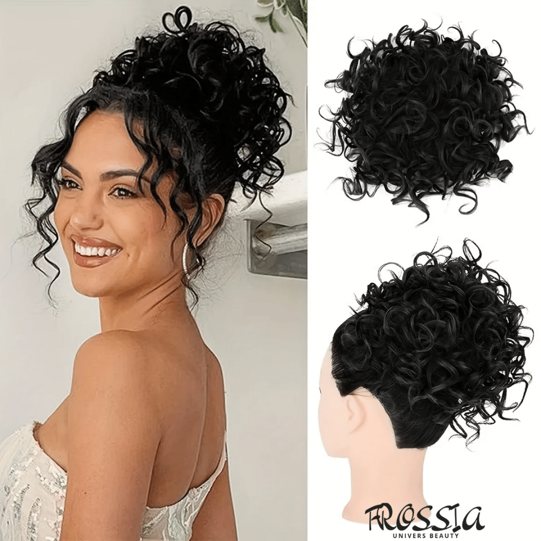 Faux Chignon Bouclé Noir | Frossia