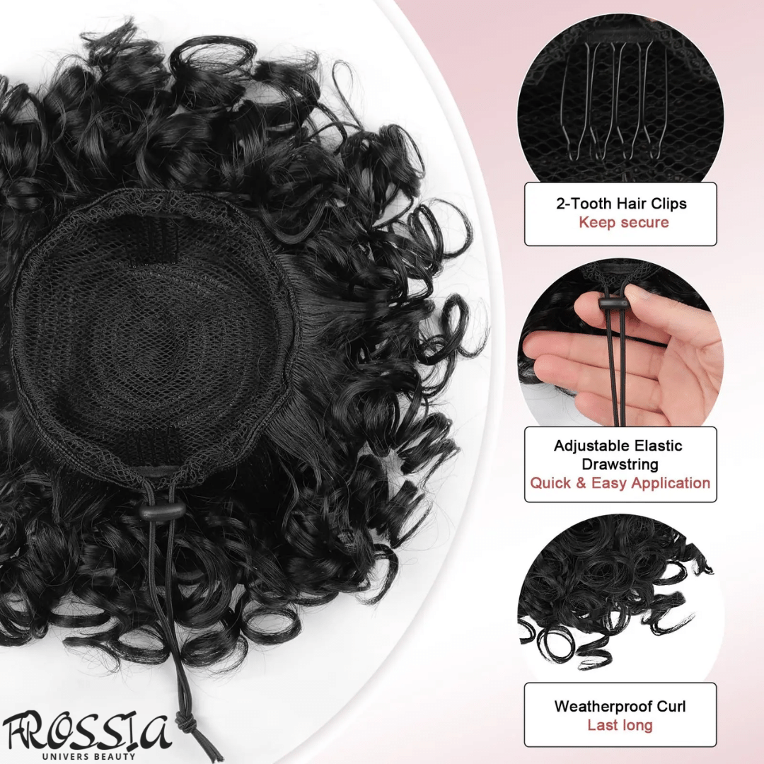 Fixation Faux Chignon Bouclé | Frossia