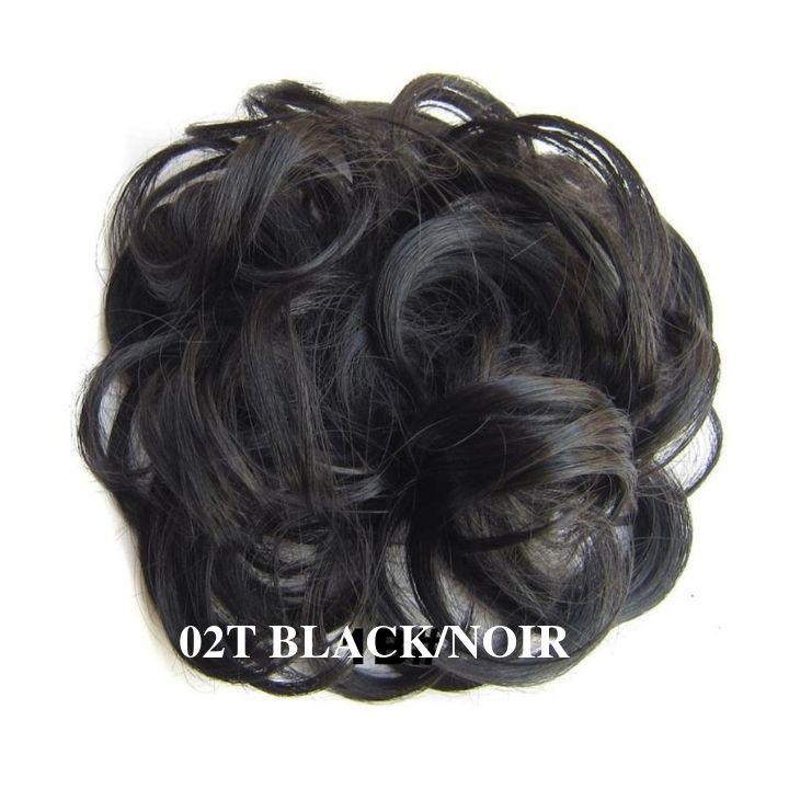 Faux Chignon Décoiffé Noir | Frossia