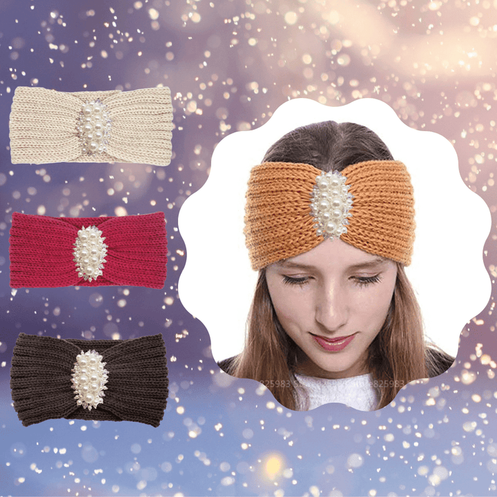 Bandeau Cheveux Hiver avec Perle | Frossia