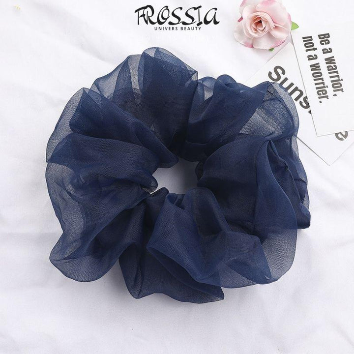 Chouchou cheveux bleu