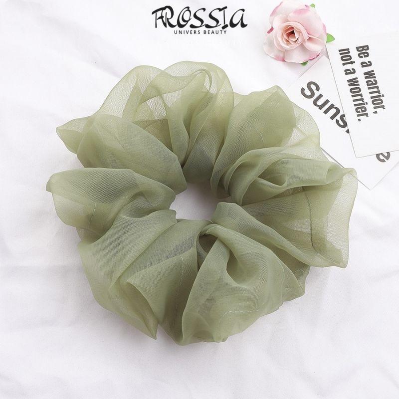 Chouchou cheveux vert