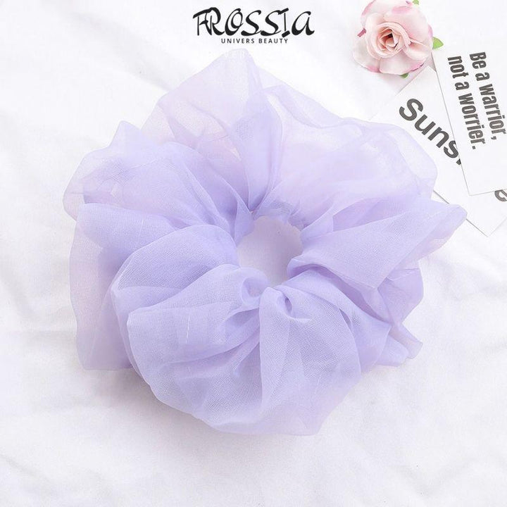 Chouchou en soie violet