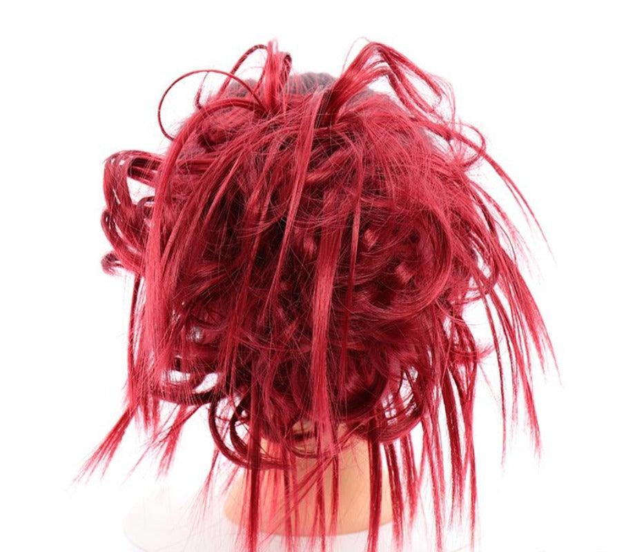 Faux Chignon Élastique Rouge | Frossia