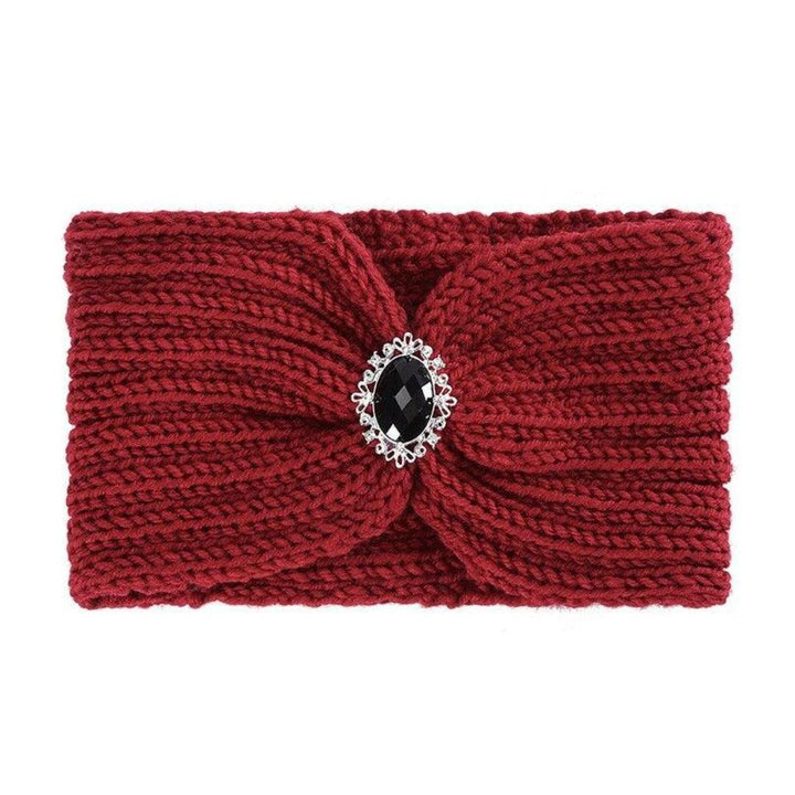 bandeau cheveux laine zara bordeaux