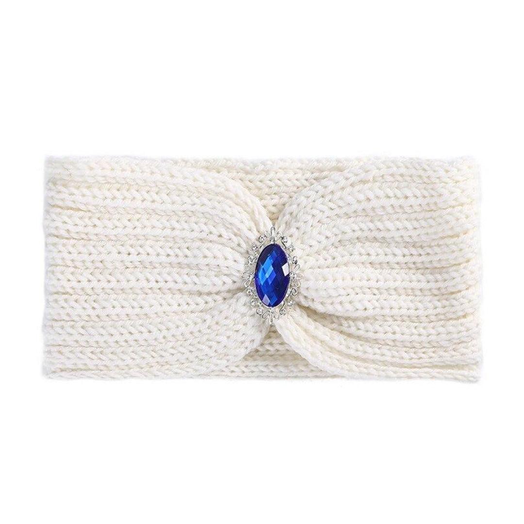 bandeau cheveux laine zara blanc