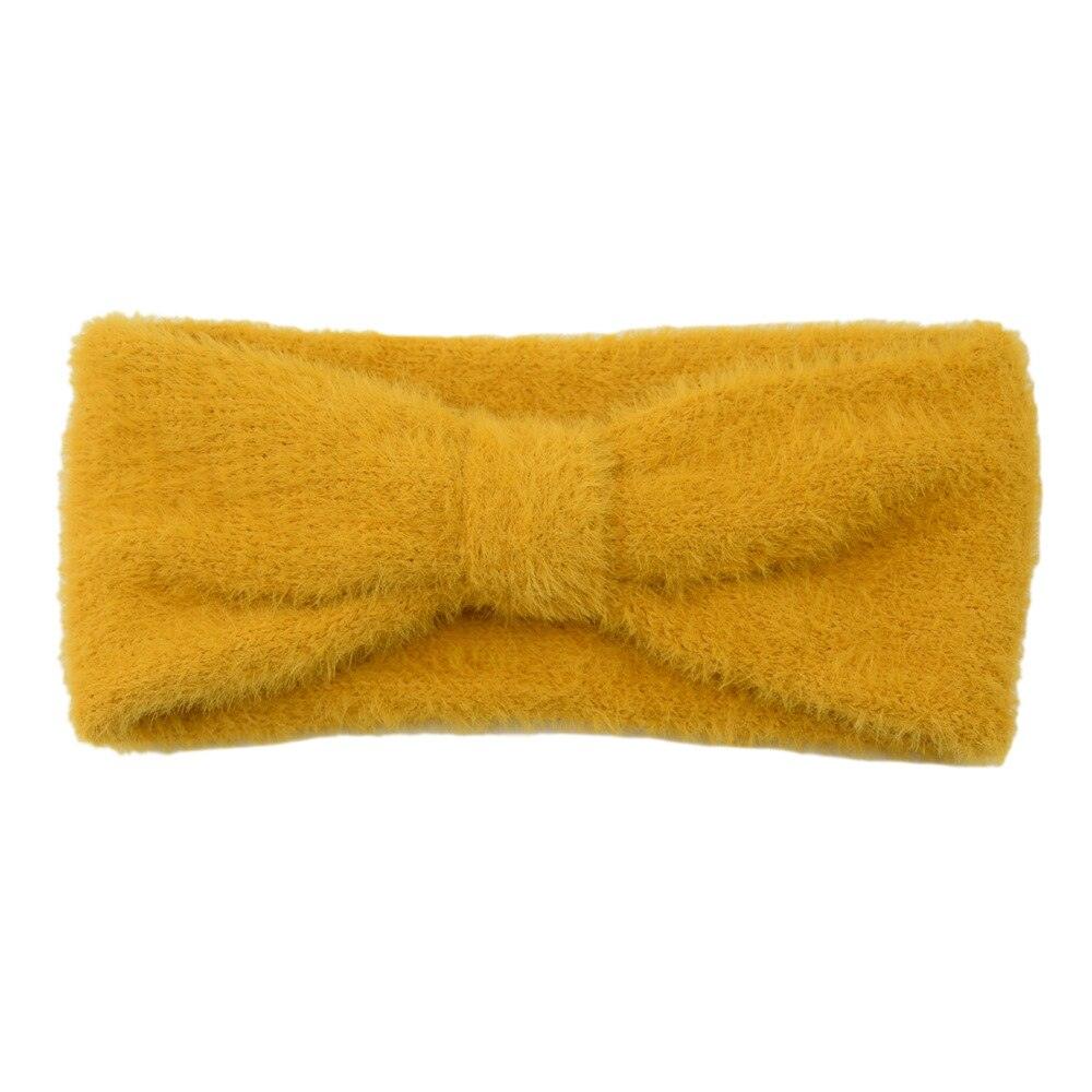 Bandeau cheveux hiver couleur jaune