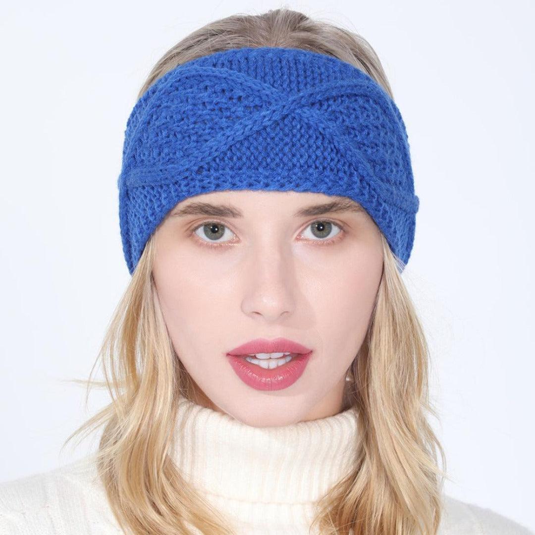 Bandeau cheveux laine bleu | Frossia