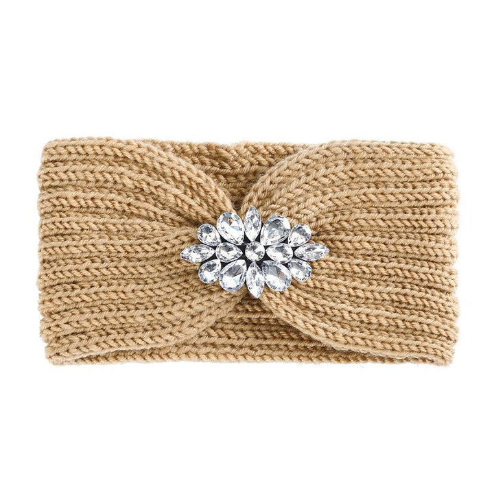 Bandeau bijoux de laine cheveux