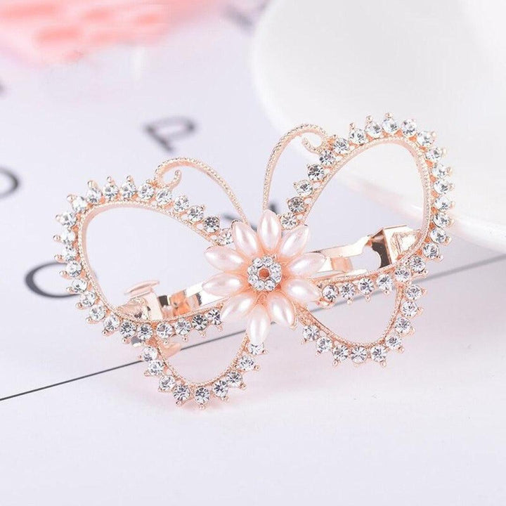 barrette à cheveux fantaisie papillon a strass  | Frossia