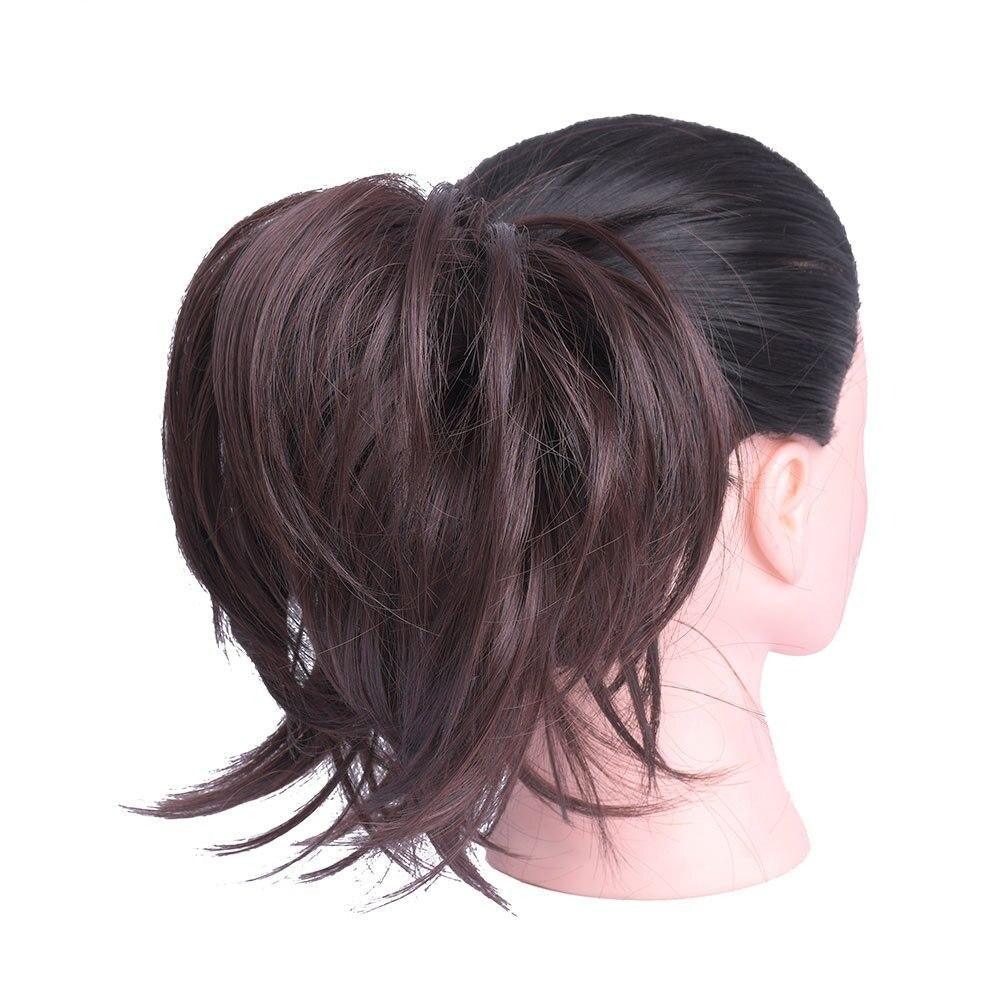 Chouchou chignon effet décoiffé  Châtain Foncé | Frossia