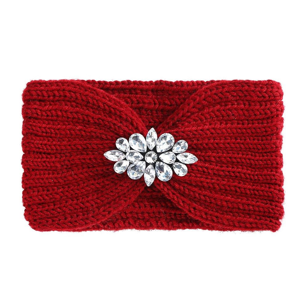 Bandeau cheveux rouge avec bijoux