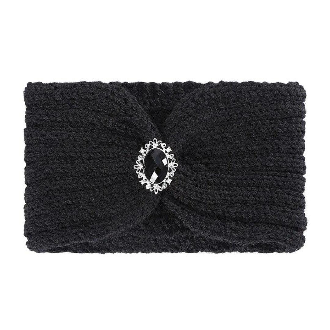 bandeau cheveux laine zara noir