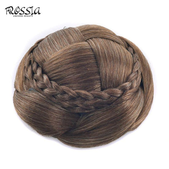 Postiche Chignon Tresse Châtain - Frossia