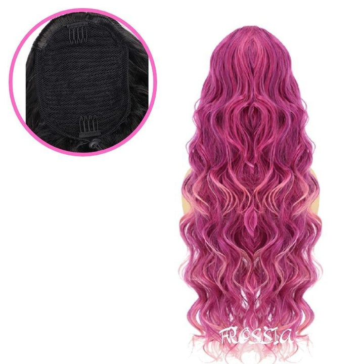 Extension Cheveux Queue de Cheval de couleur Rose | Frossia 