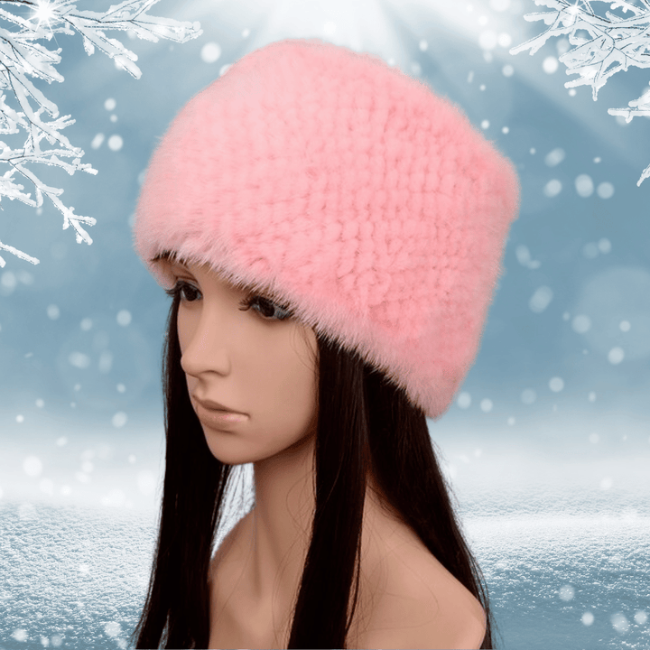 Bandeau en Fourrure pour Femme de couleur Rose  | Frossia
