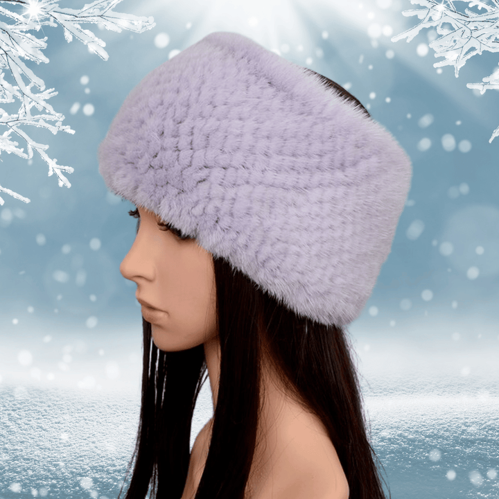 Bandeau en Fourrure pour Femme de couleur Violet  | Frossia