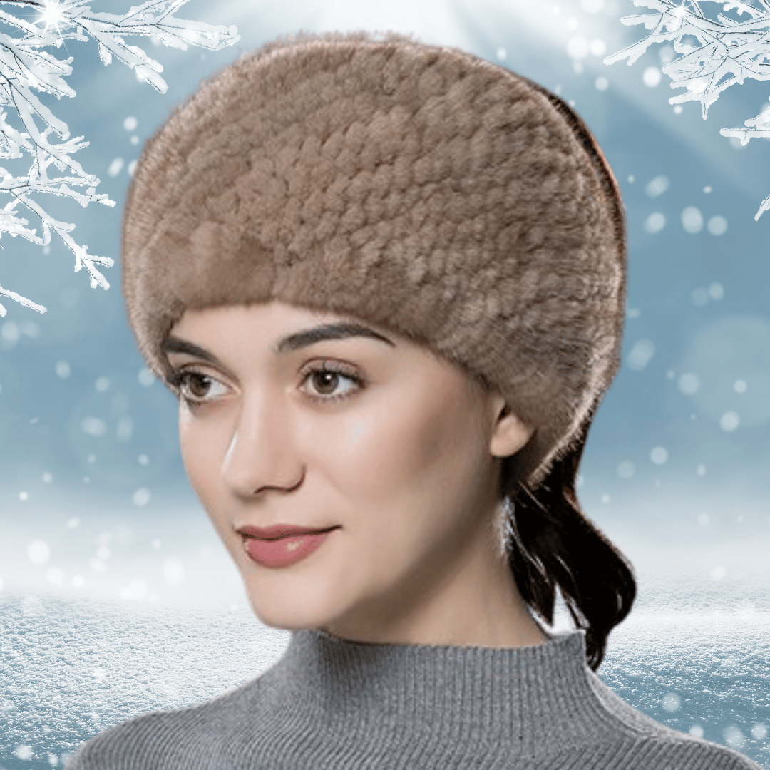 Bandeau en Fourrure de Vison Naturelle | Frossia