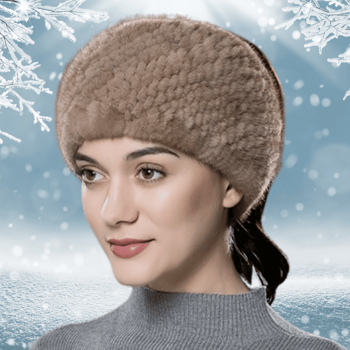 Bandeau en Fourrure de Vison Naturelle | Frossia