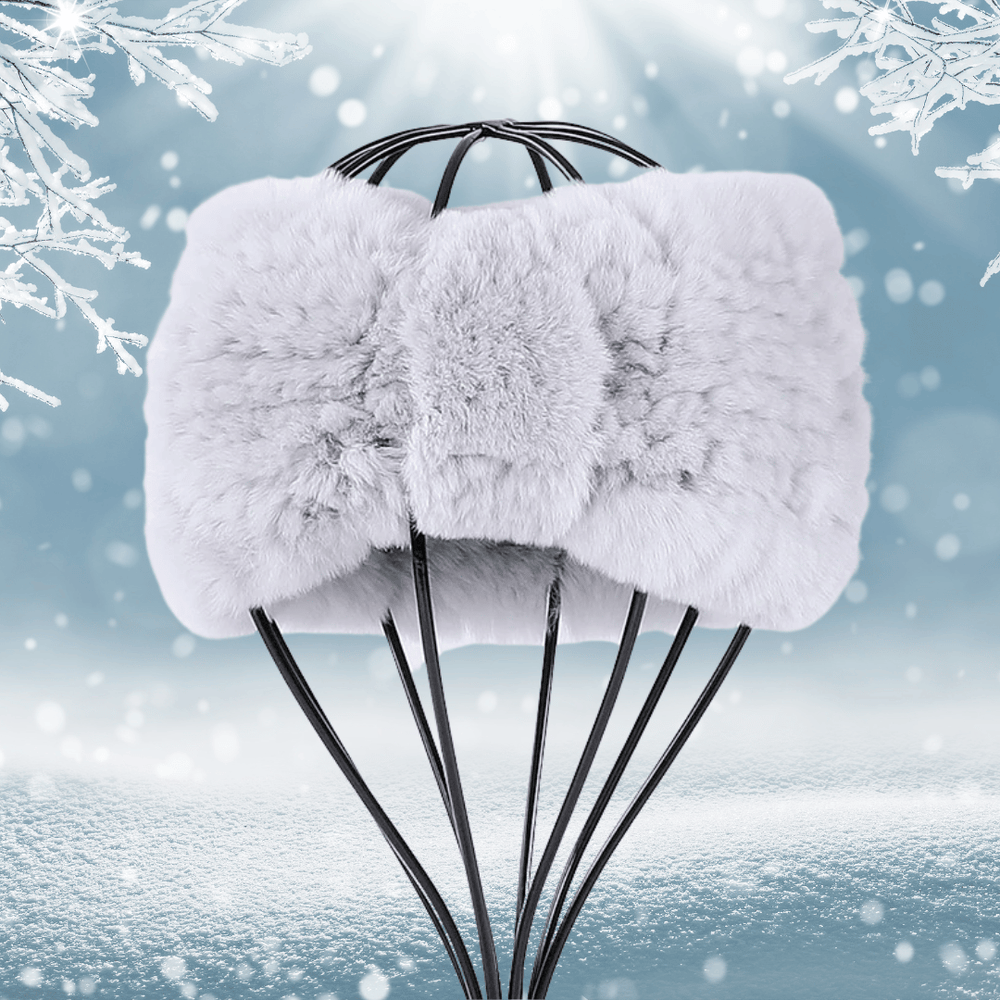 Bandeau  Fourrure de Lapin à Nœud en | Frossia