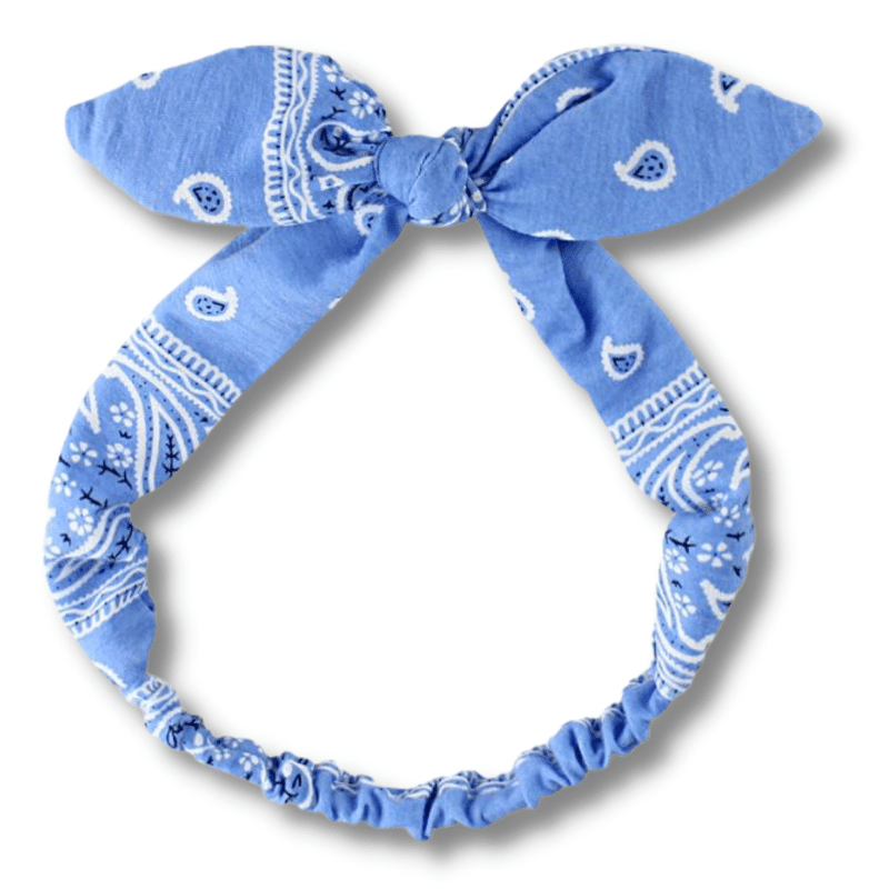 Bandeau Cheveux avec Nœud couleur Bleu Ciel